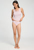 Full-body view of a women model wearing HA rose bath cotton Maxi Briefs