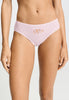 Front view of a women model wearing HA rose bath cotton Midi Briefs