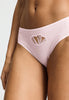 Close-up view of a women model wearing HA rose bath cotton Midi Briefs