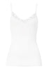 Front cutout view of HA off white cotton Spaghetti Top