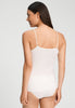 Back view of a women model wearing HA off white cotton Spaghetti Top