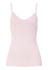 Front cutout view of HA rose bath cotton Spaghetti Top