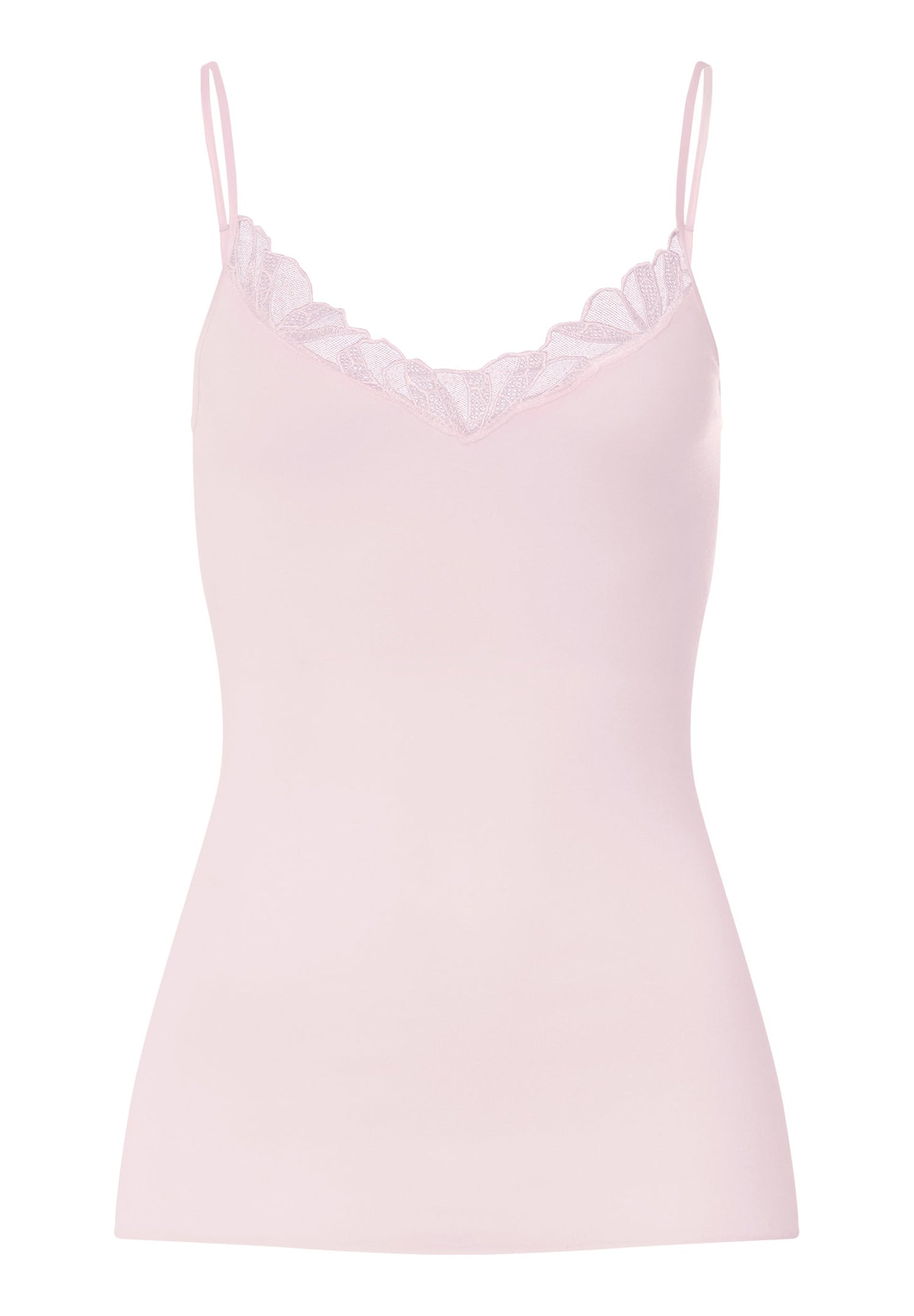 Front cutout view of HA rose bath cotton Spaghetti Top