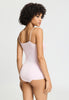 Back view of a women model wearing HA rose bath cotton Spaghetti Top