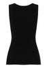 Back cutout view of HA black cotton Tank Top
