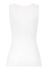Back cutout view of HA off white cotton Tank Top