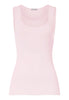 Front cutout view of HA rose bath cotton Tank Top