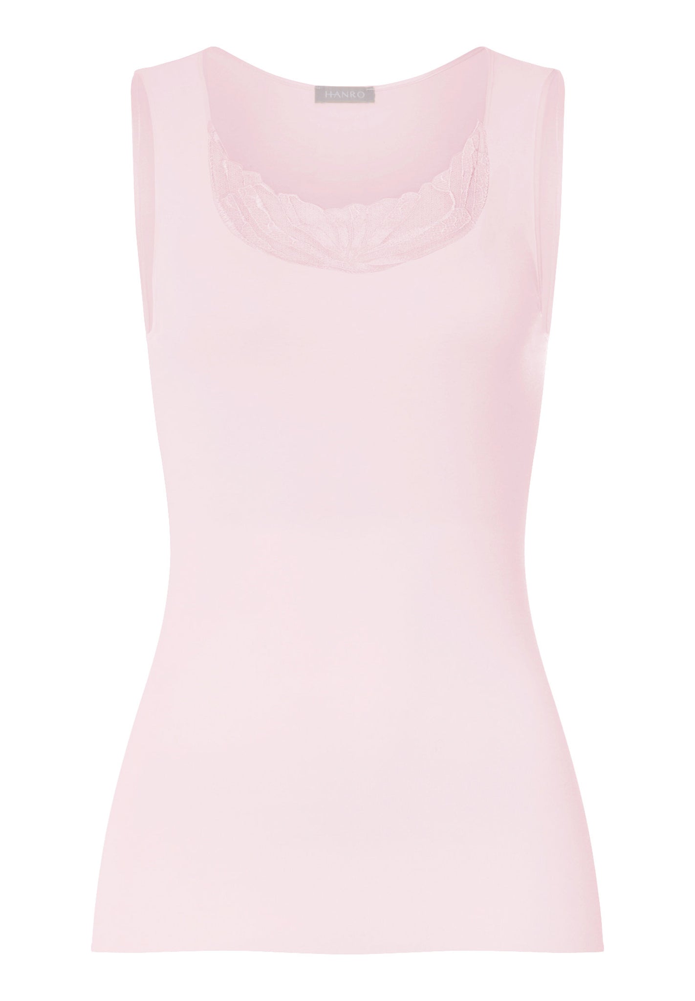 Front cutout view of HA rose bath cotton Tank Top