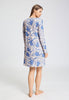 Back view of a women model wearing HA graceful forms modal/viscose/tencel L/SLV Nightdress 95cm