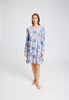 Full-body view of a women model wearing HA graceful forms modal/viscose/tencel L/SLV Nightdress 95cm
