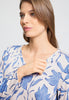 Close-up view of a women model wearing HA graceful forms modal/viscose/tencel L/SLV Nightdress 95cm