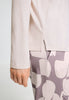 Close-up view of a women model wearing HA moonlight modal/viscose/tencel L/SLV Shirt
