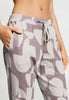 Close-up view of a women model wearing HA divided circles modal/viscose/tencel Long Pants