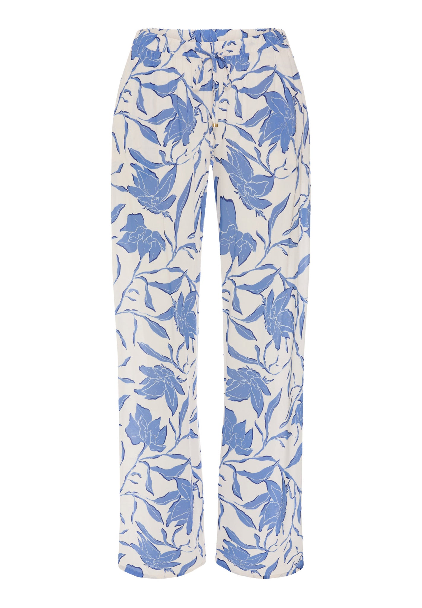 Front cutout view of HA graceful forms modal/viscose/tencel Long Pants