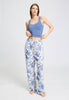 Full-body view of a women model wearing HA graceful forms modal/viscose/tencel Long Pants