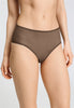 Front view of a women model wearing HA natural teak microfibre Maxi Briefs