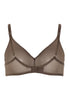 Back cutout view of HA natural teak microfibre Soft Cup Bra