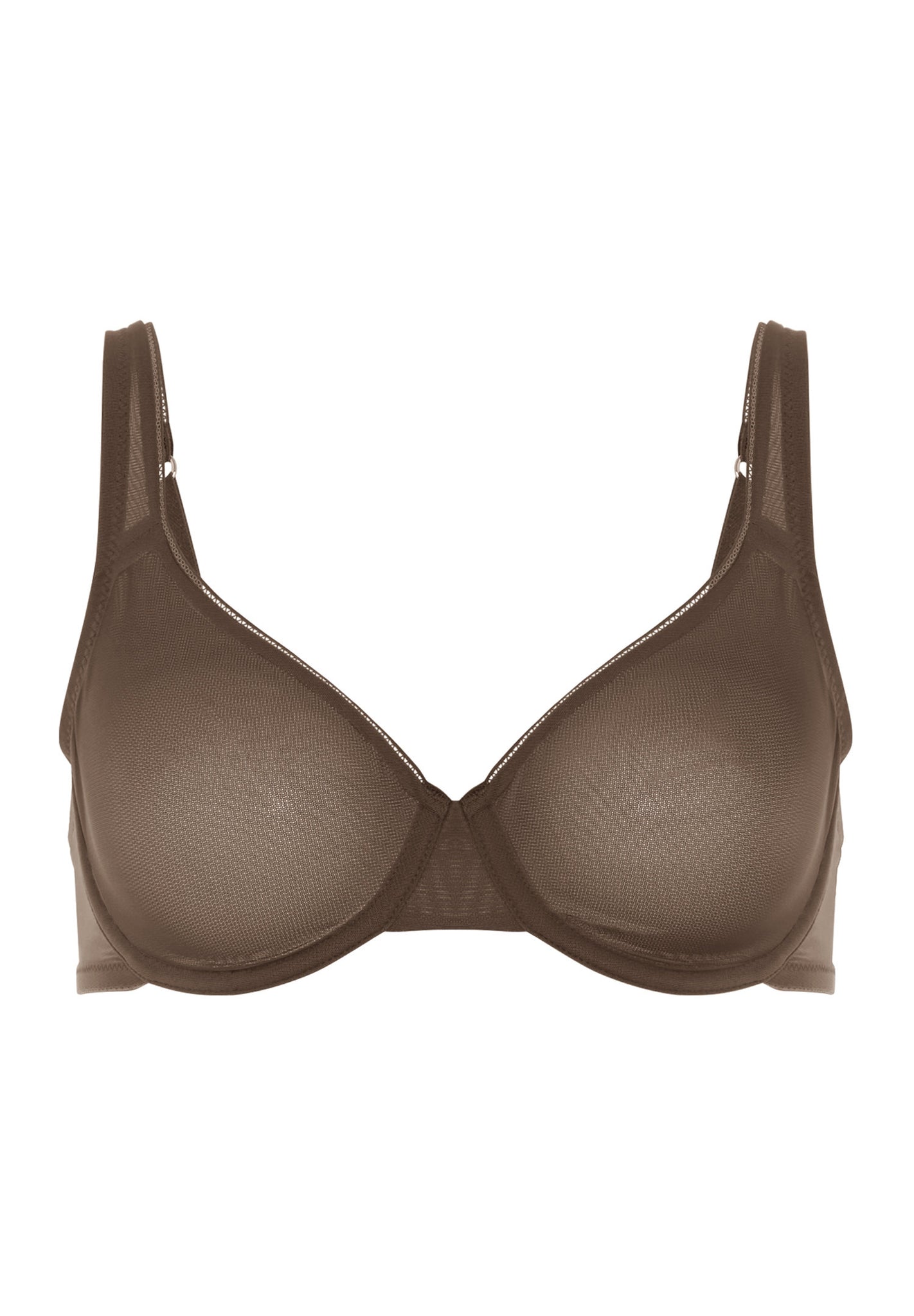 Front cutout view of HA natural teak microfibre U/wire Bra