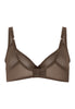 Back cutout view of HA natural teak microfibre U/wire Bra