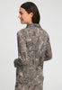 Back view of a women model wearing HA calm systems modal/viscose/tencel L/SLV Shirt