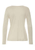 Back cutout view of HA creamy silk modal/viscose/tencel L/SLV Shirt
