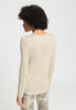 Back view of a women model wearing HA creamy silk modal/viscose/tencel L/SLV Shirt