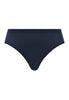 Front cutout view of HA deep navy microfibre Midi Briefs