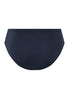 Back cutout view of HA deep navy microfibre Midi Briefs
