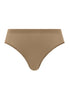 Front cutout view of HA suede camel microfibre Midi Briefs