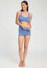 Full-body view of a women model wearing HA bluebird microfibre Panty