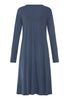 Back cutout view of HA vintage indigo cotton L/SLV Nightdress 110cm