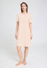 Front view of a women model wearing HA creamy glass cotton S/SLV Nightdress 100cm