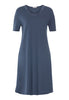 Front cutout view of HA vintage indigo cotton S/SLV Nightdress 100cm