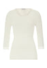 Front cutout view of HA misty white wool 3/4 SLV Shirt