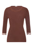 Front cutout view of HA cinnamon wool 3/4 SLV Shirt