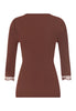 Back cutout view of HA cinnamon wool 3/4 SLV Shirt