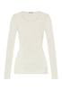Front cutout view of HA misty white wool L/SLV Shirt