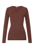 Front cutout view of HA cinnamon wool L/SLV Shirt
