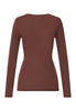 Back cutout view of HA cinnamon wool L/SLV Shirt