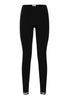 Front cutout view of HA black wool Leggings