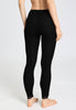 Back view of a women model wearing HA black wool Leggings