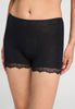 Front view of a women model wearing HA black wool Panty