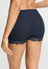 Back view of a women model wearing HA deep navy wool Panty