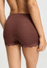 Back view of a women model wearing HA cinnamon wool Panty