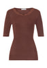Front cutout view of HA cinnamon wool S/SLV Shirt