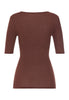 Back cutout view of HA cinnamon wool S/SLV Shirt
