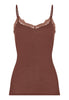 Front cutout view of HA cinnamon wool Spaghetti Top