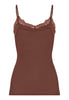 Back cutout view of HA cinnamon wool Spaghetti Top