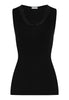 Front cutout view of HA black wool Tank Top