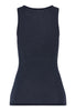 Back cutout view of HA deep navy wool Tank Top